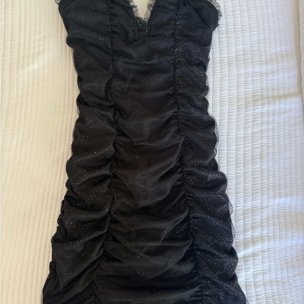 Forever 21 Black Textured Dress